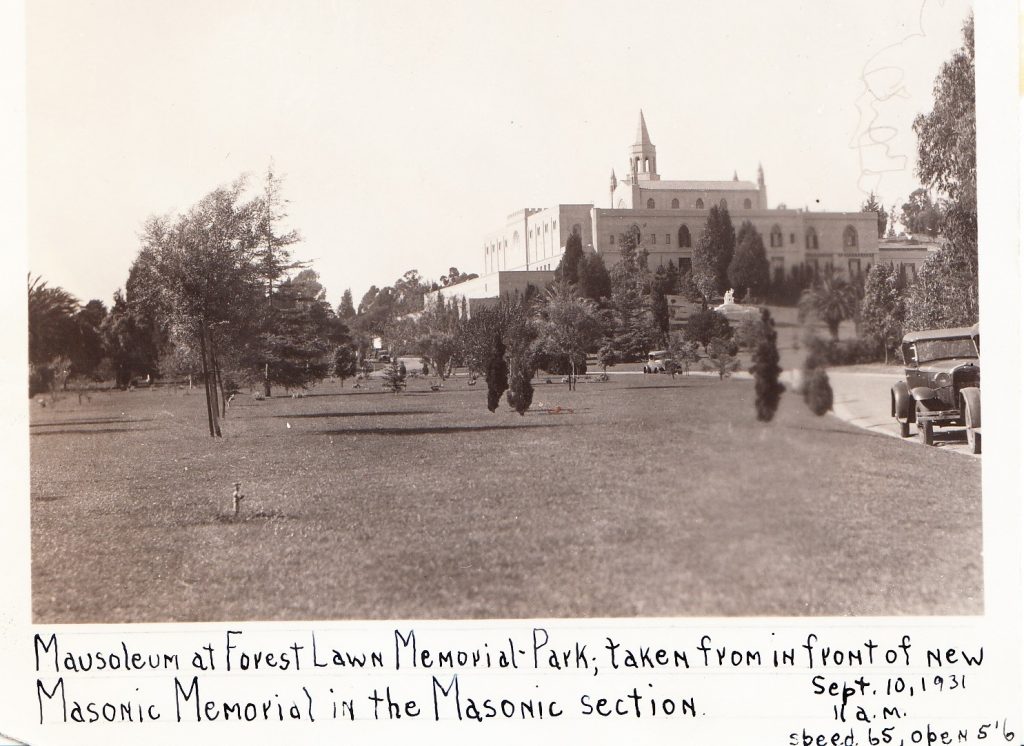 Great Mausoleum at Forest Lawn circa 1931